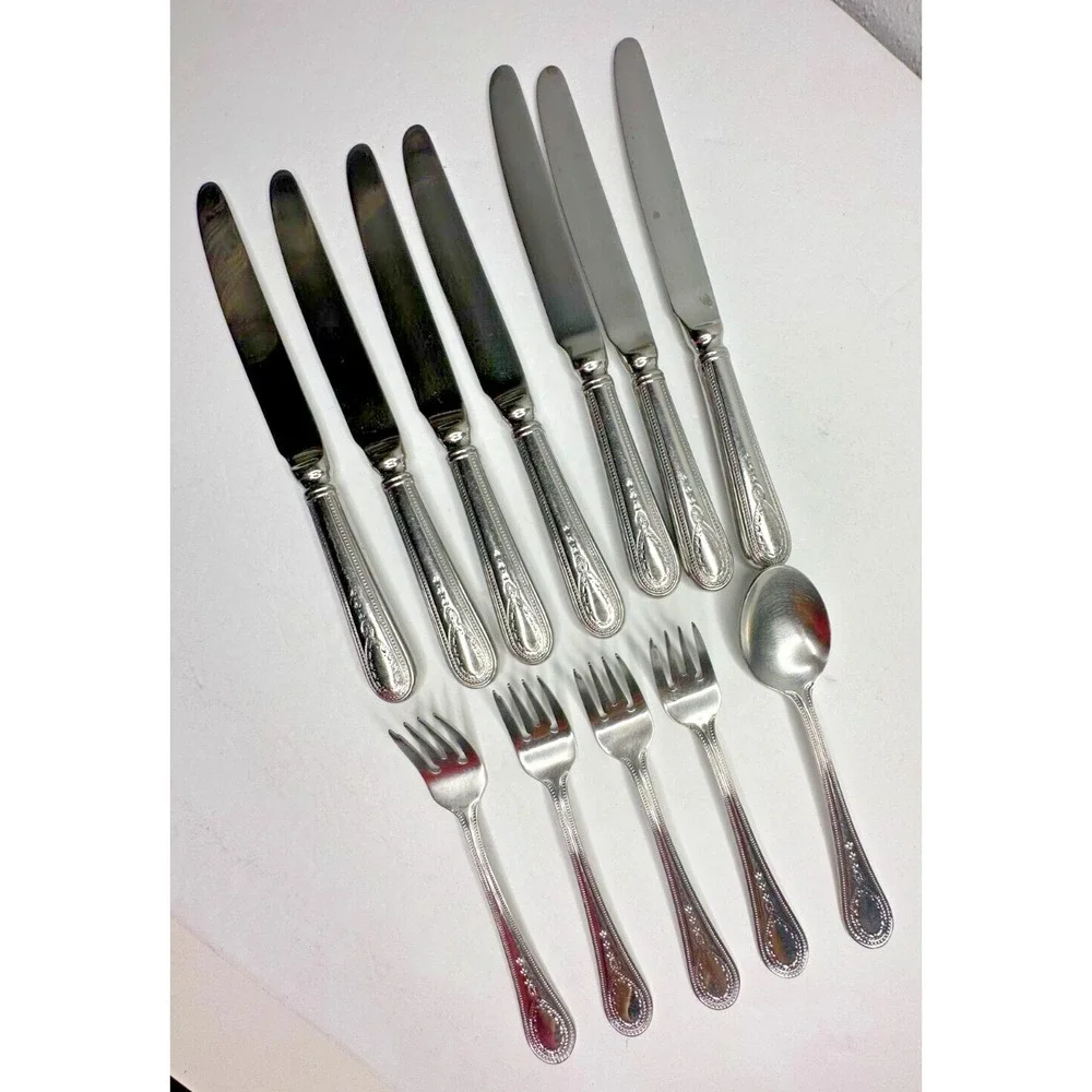Wallace CONTINENTAL‎ BATEMAN 18/10 Stainless Flatware 12 pc set Fork Spoon Knife